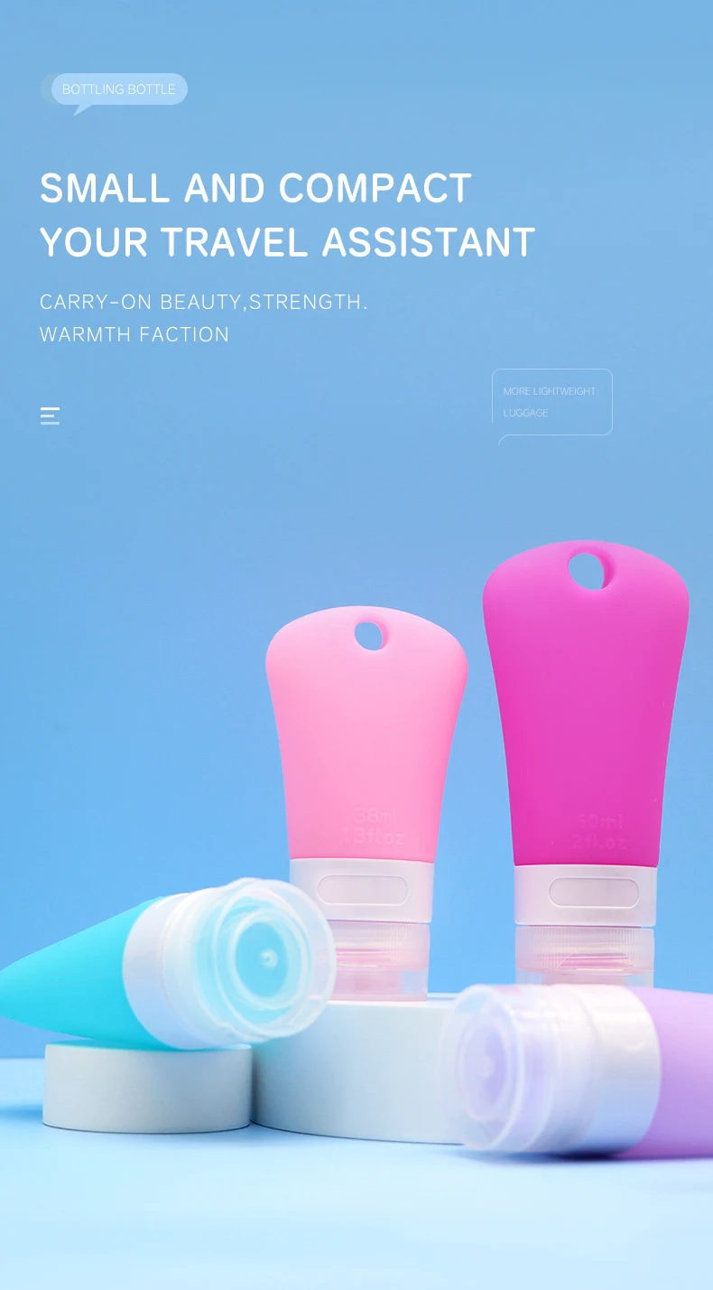 90ml Translucent Hole Shaped Silicone Travel Bottle