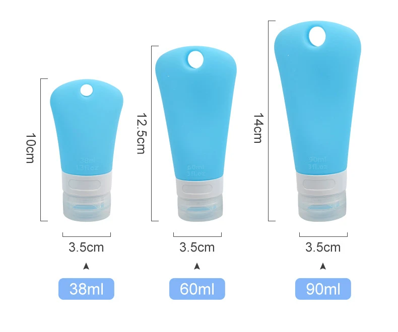 90ml Translucent Hole Shaped Silicone Travel Bottle