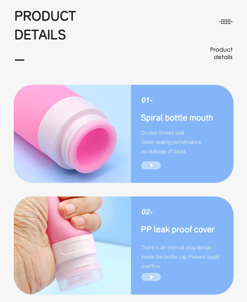 90ml Translucent Hole Shaped Silicone Travel Bottle