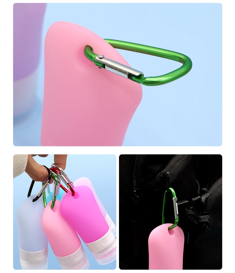 90ml Translucent Hole Shaped Silicone Travel Bottle