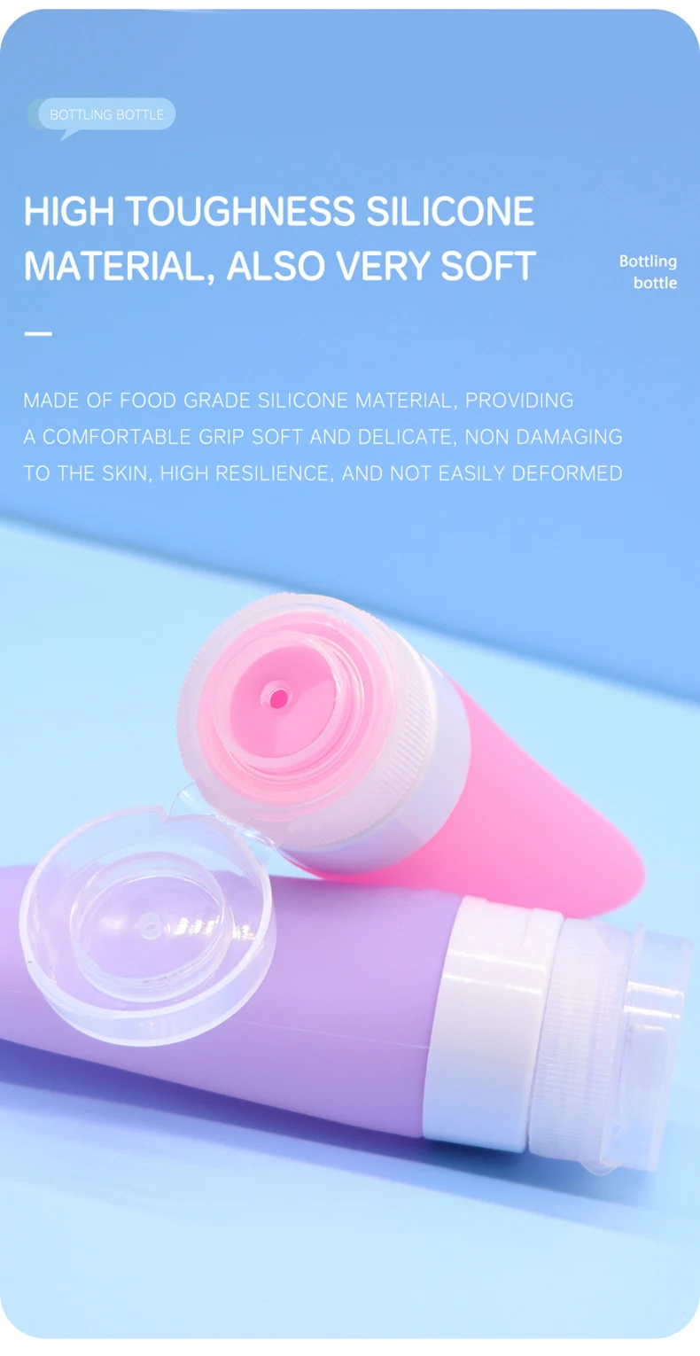 90ml Translucent Hole Shaped Silicone Travel Bottle