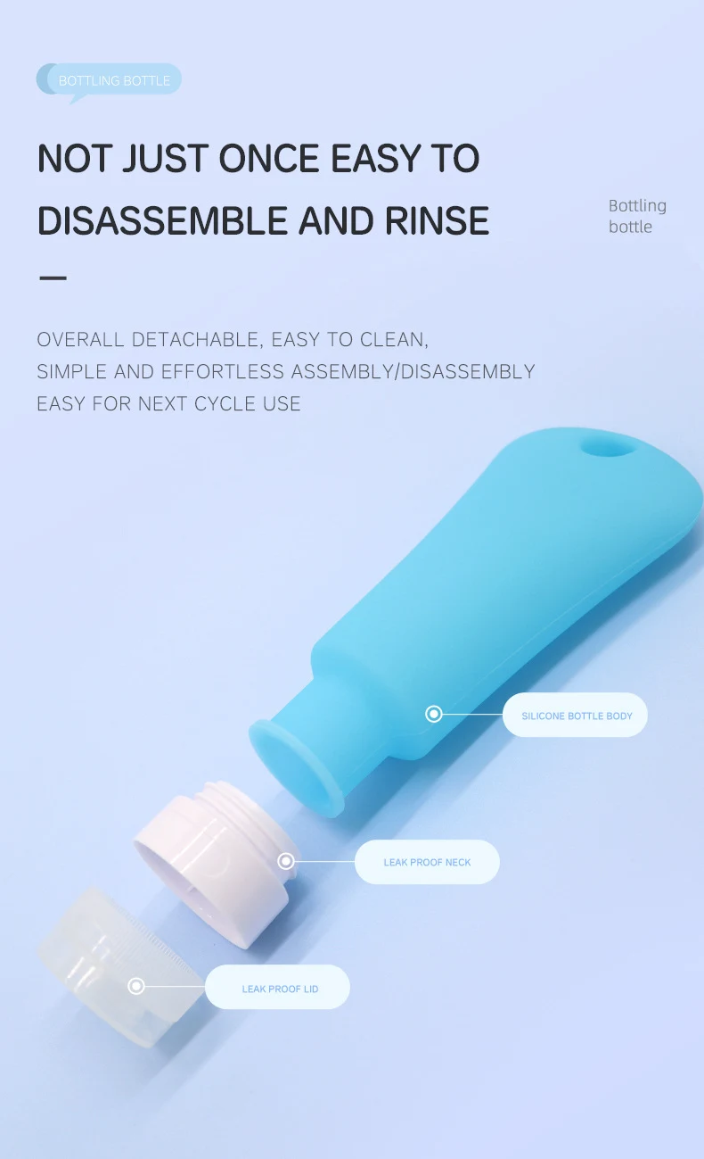 90ml Translucent Hole Shaped Silicone Travel Bottle