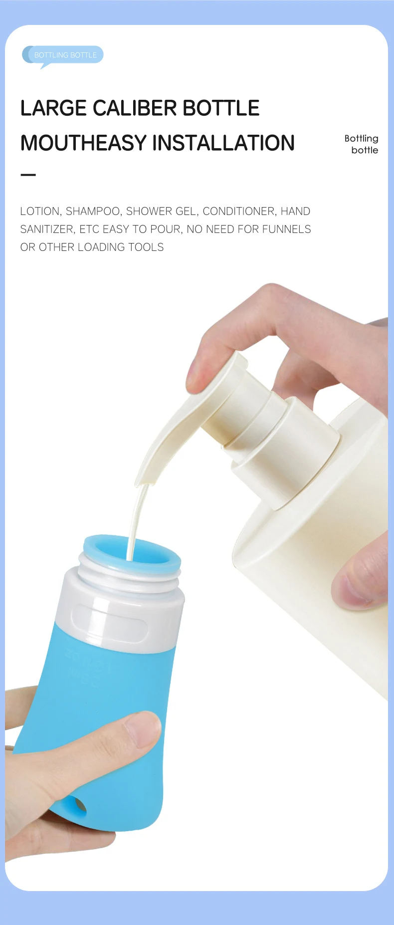 90ml Translucent Hole Shaped Silicone Travel Bottle