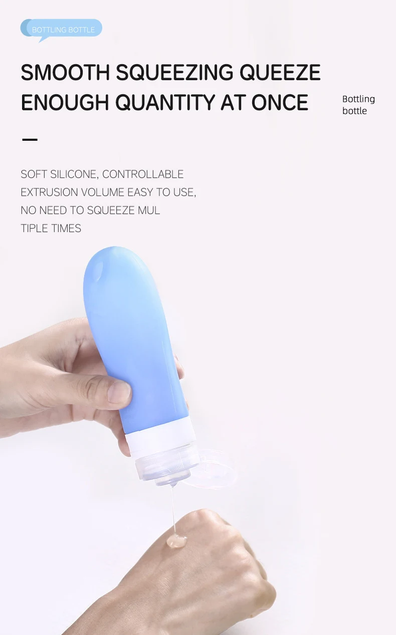 90ml Translucent Hole Shaped Silicone Travel Bottle