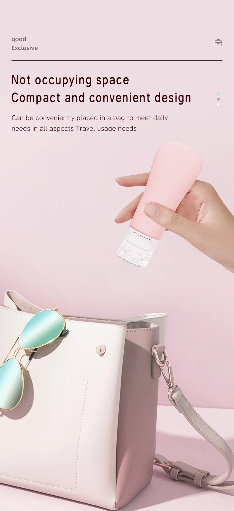 60ml Ladylike style Silicone Travel Cosmetic Bottle