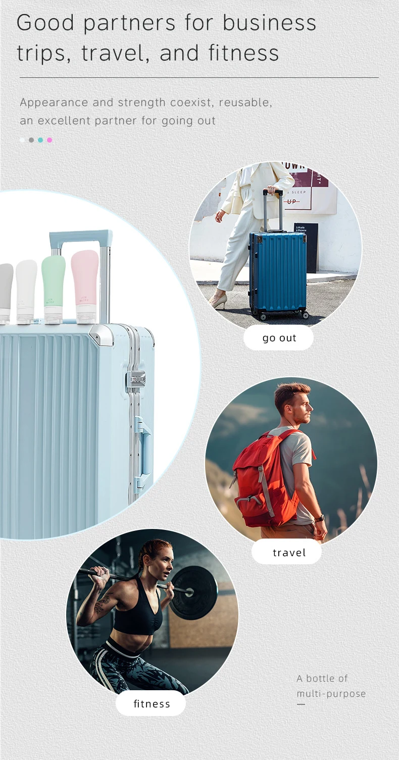 60ml Ladylike style Silicone Travel Cosmetic Bottle